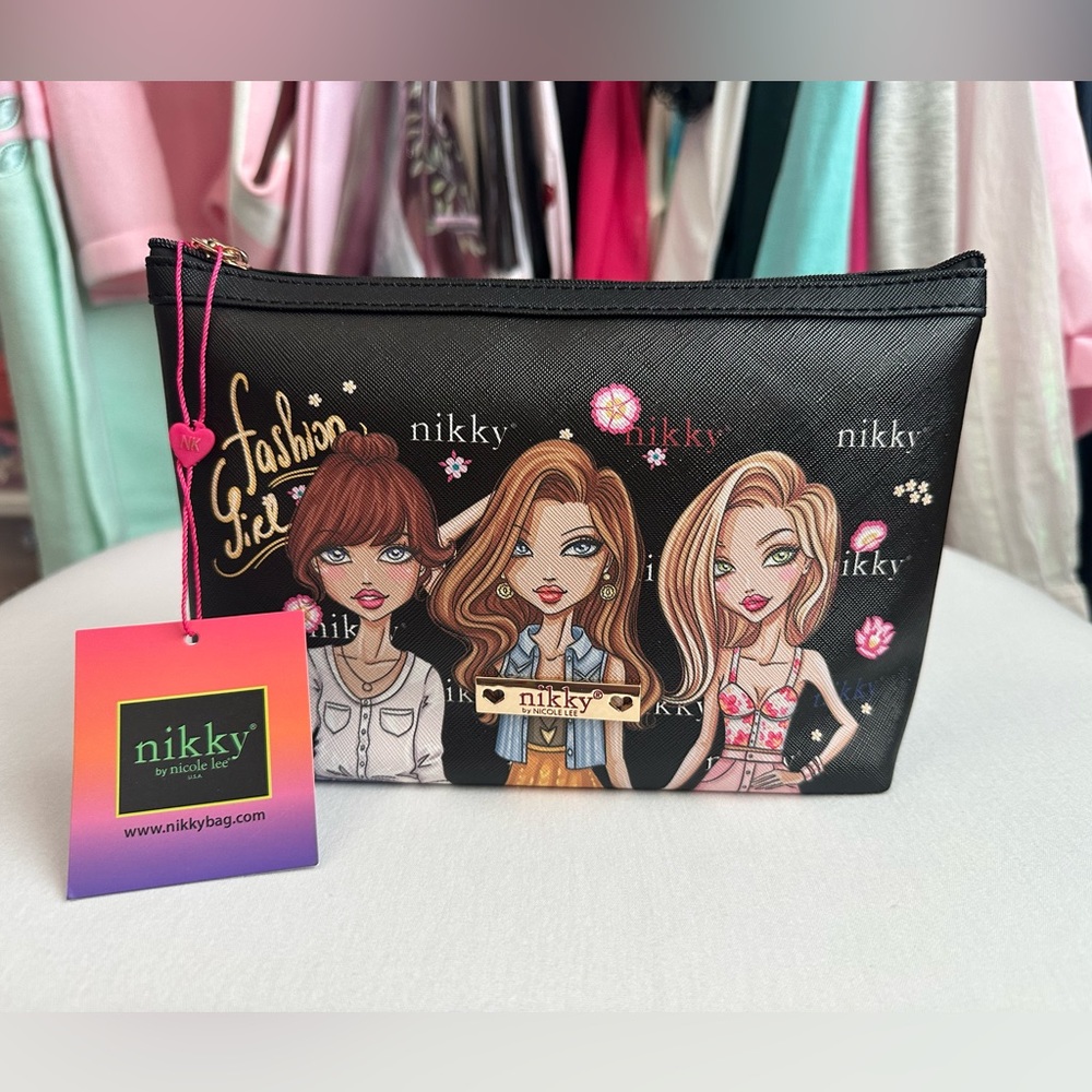 2 for $15! Nikky by Nicole Lee "Friends For Life" Cosmetic Case Pouch